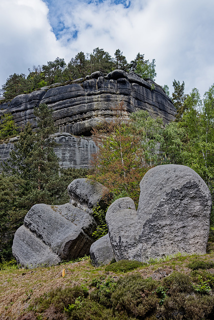 Blick zum Berg Oybin