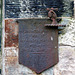 glasgow cathedral, iron shield and crest over burial place of margaret hastings c.1840