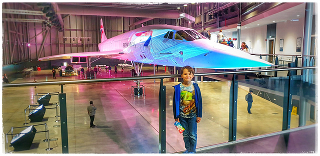 Concorde G-BOAF and a very happy grandson (Alexander)