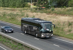 New Punjab Coaches BV19 YGH on the A11 at Red Lodge - 14 Jul 2019 (P1030105)