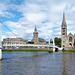 Schwankende Fußgänger-Seilbrücke von 1881 in Inverness