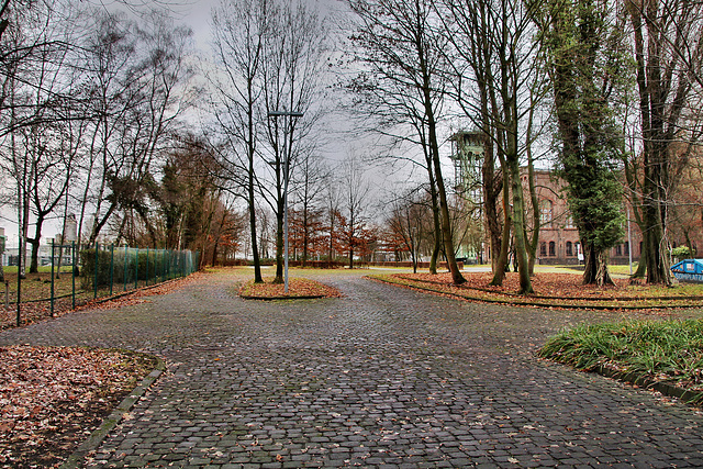 Ehemalige Zeche Zweckel 1/2, Einfahrt (Gladbeck-Zweckel) / 24.12.2022