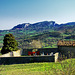 Sant'Agata Feltria (RN). Loc: Ugrigno; piccolo cimitero. Sullo sfondo il "Moai" della Romagna: Monte Aquilone (Perticara).   -   Ugrigno hamlet; local small cemetery. In the background, the local "Moai": Mount Aquilone (Perticara)