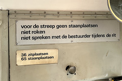 Haags Openbaar Vervoer Museum 2024 – PCC 1304 – No standing in front of the line; no smoking, no talking to the driver