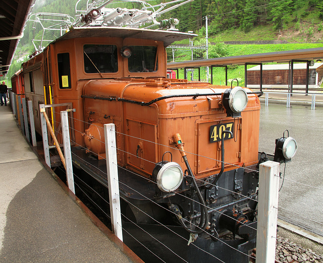 Crocodile locomotive  Albula Railway Museum-Rhaetian Railway