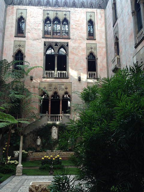 Italian courtyard in the Isabella Stewart Gardener Museum, Boston