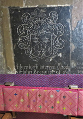 st margaret's church, barking, essex (36)heraldry o c17 ledger tomb slab