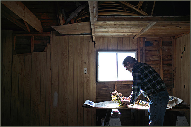 Self portrait with garlic