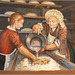 Usseaux : Arti e mestieri - murales : l'impasto per il pane -
