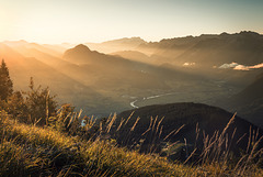 Sonnenaufgang auf der Rossfeldstraße