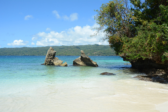 Dominican Republic, The Reefs on the Beach of Cayo Levantado on Bacardi Island