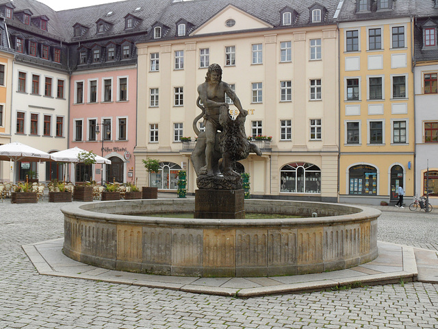 Der Simsonbrunnen in Gera
