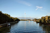 Blick auf den Rhein-Herne-Kanal mit dem Hafen Victor (Castrop-Rauxel) / 25.09.2021