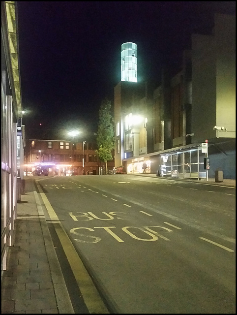 Westgate lantern at night