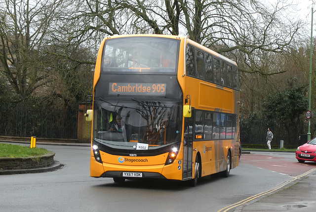 Stagecoach East 10873 (YX67 VDK) in Cambridge - 9 Feb 2024 (P1170348)