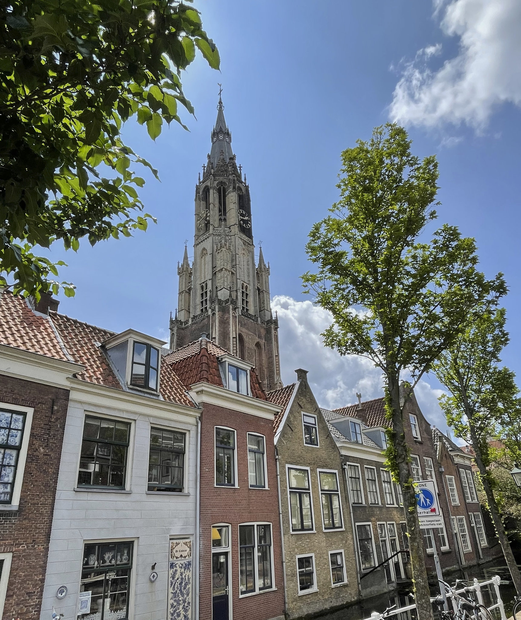 Delft with Nieuwe Kerk steeple