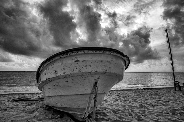 boat waiting sunrise