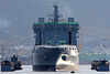 RFA TIDERACE undocking from floating dock