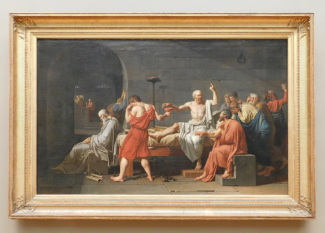 The Death of Socrates by David in the Metropolitan Museum of Art, February 2019