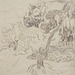 Detail of Pine Tree and Cypresses in the Garden of the Asylum Drawing by Van Gogh in the Metropolitan Museum of Art, July 2023