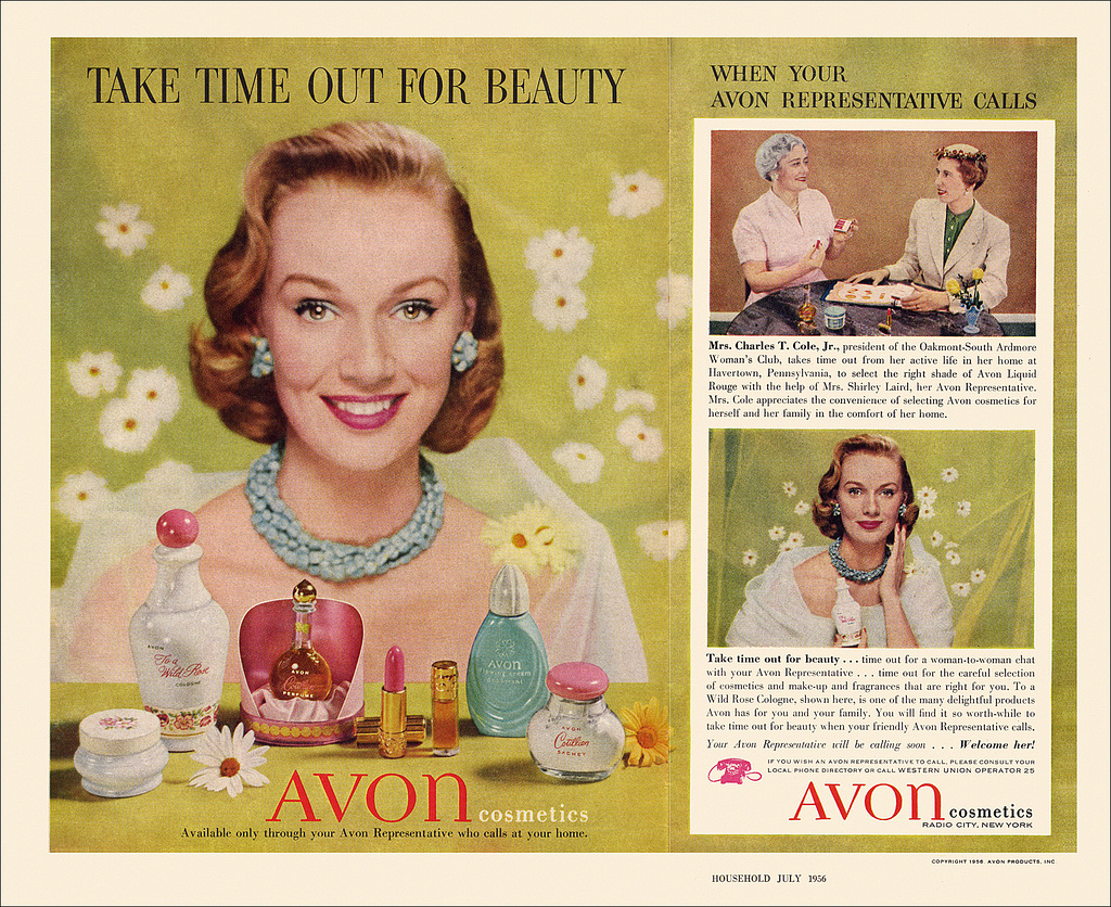 Avon Cosmetics Ad, 1956