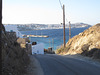 Vue sur le vieux port de Mykonos au petit matin.