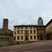 Italy, Arezzo, Church of Santa Maria della Pieve and Museo Palazzo di Fraternita dei Laici on Piazza Grande