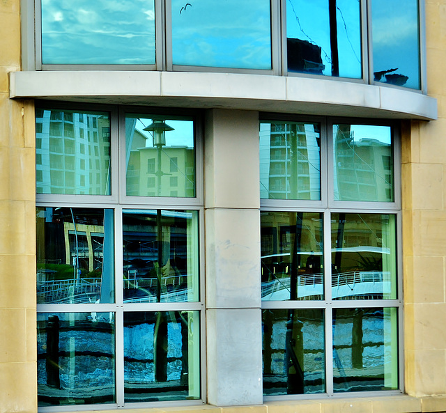 Gateshead Millenium Bridge in Reflection