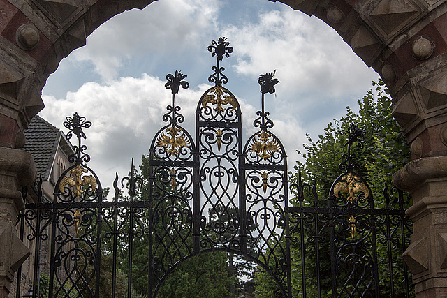 20140831 4754VRAw [D~SHG] Schlossparkeingang, Bückeburg