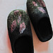 black felted slippers with vidcose embellishment