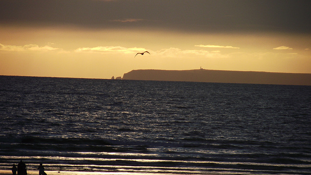 The island of Lundy in beautiful silhouette