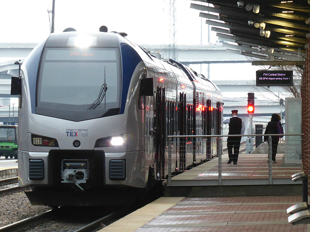 TEXRail at Fort Worth Central Station - 11 February 2020