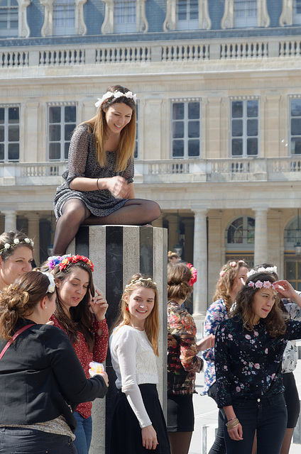 La future mariée aime les grandes colonnes