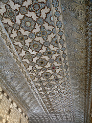 Amer- Amber Fort- Sheesh Mahal (Mirror Palace) Ceiling