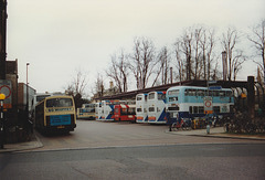 Drummer Street bus station, Cambridge – 15 Feb 1997 (344-21A)
