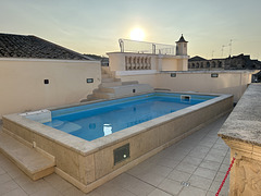 Rooftop swimming pool.