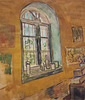 Detail of Window in the Studio by Van Gogh in the Metropolitan Museum of Art, July 2023