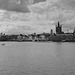 View across the Rhine to Cologne's old town