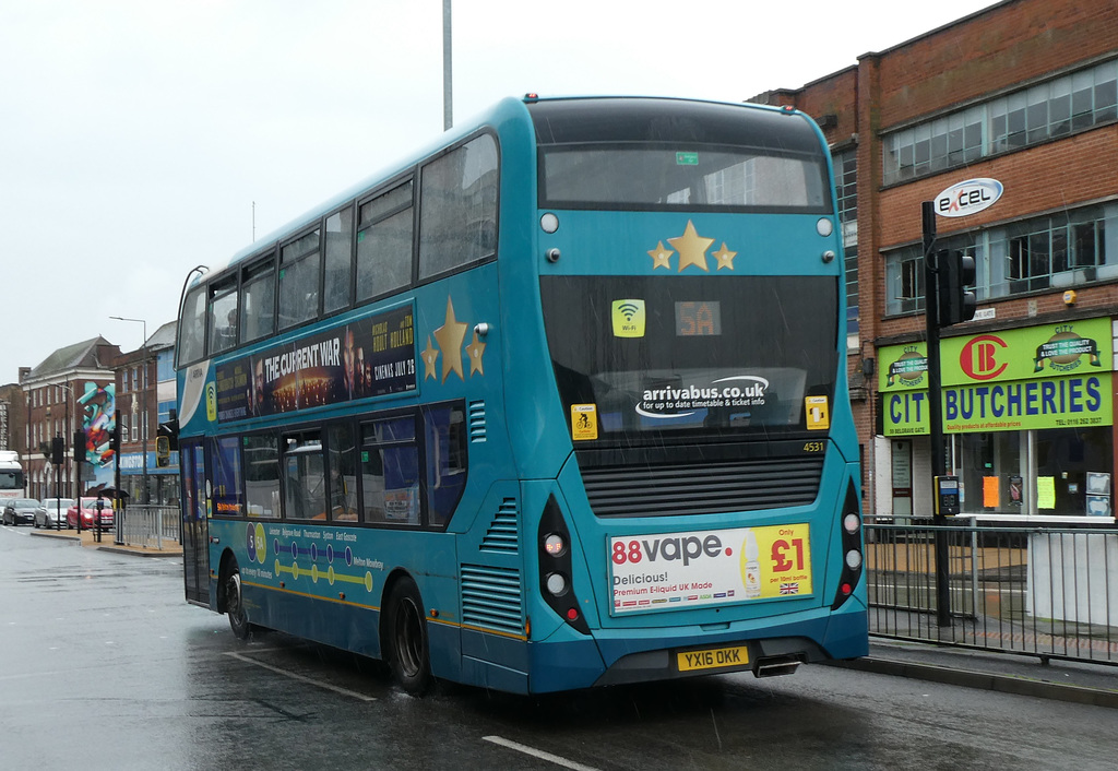 Arriva Midlands 4531 (YX16 OKK) in Leicester - 27 Jul 2019 (P1030349)