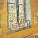 Detail of Window in the Studio by Van Gogh in the Metropolitan Museum of Art, July 2023