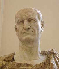 Detail of a Bust of the Emperor Vespasian in the Naples Archaeological Museum, July 2012