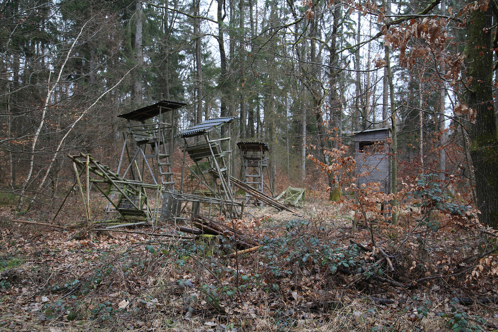 Hunting blind cemetery