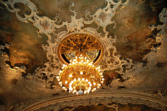 Detail of Auditorium Ceiling, Opera House, Prague