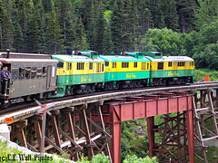 Downhill Toward Skagway Over Wood & Steel Trestle