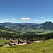 Panoramablick hinab in den Bregenzerwald und ins Allgäu