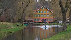 Fischteich an "Alte Mühle" (jetzt Hotel und Restaurant)