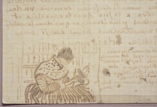 Detail of the Illustrated Letter to Willemein Van Gogh by Van Gogh in the Metropolitan Museum of Art, July 2023