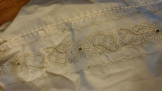 Embroidery close up