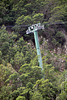 Ein Masten der Seilbahn vom Orchideengarten auf den Monte