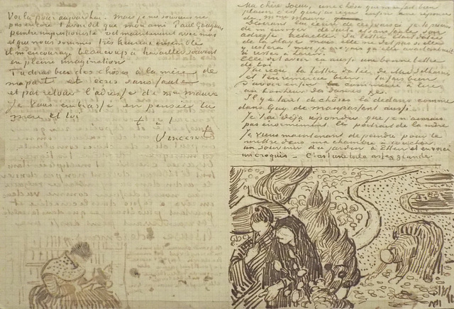 Illustrated Letter to Willemein Van Gogh by Van Gogh in the Metropolitan Museum of Art, July 2023